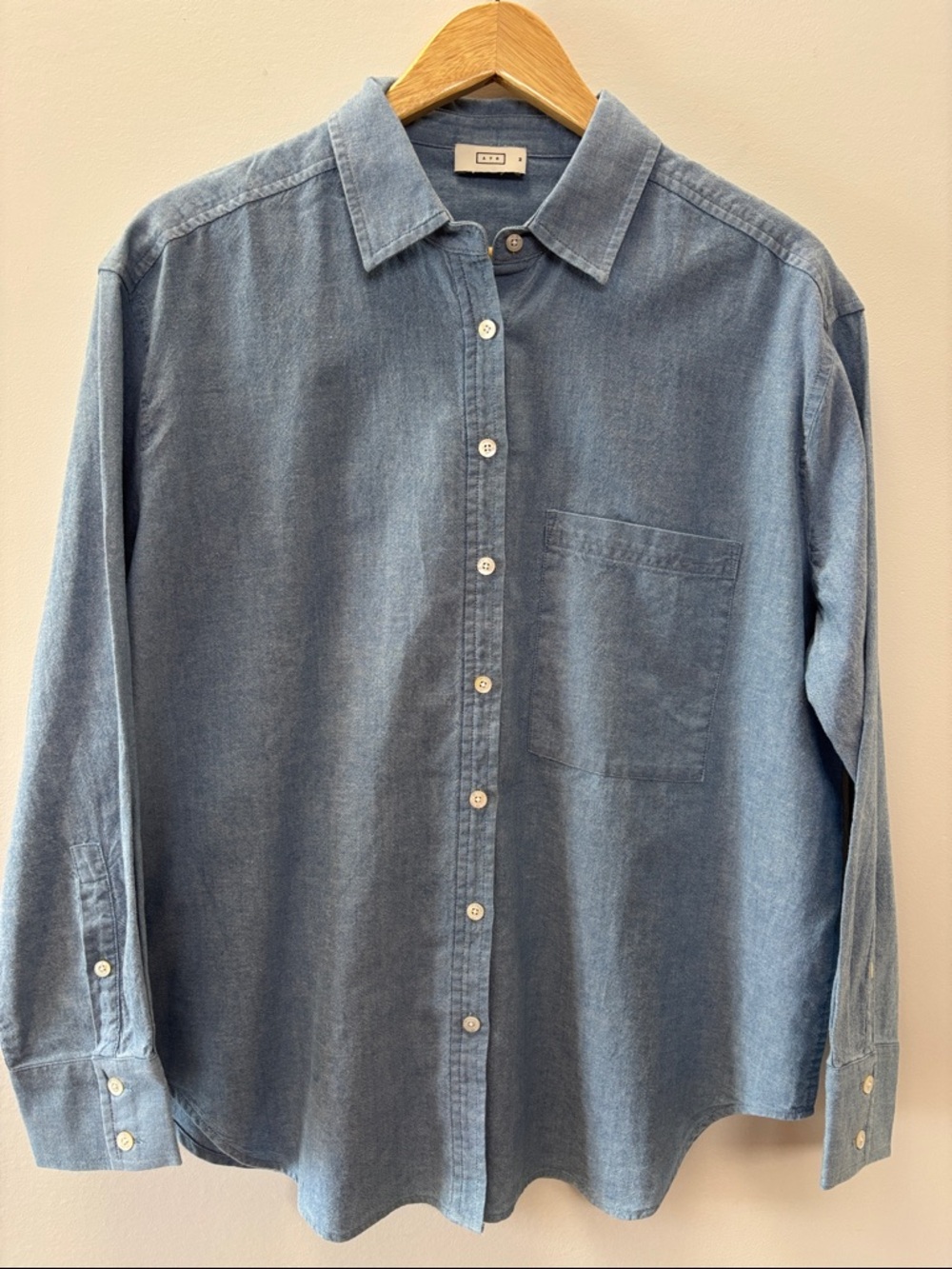 AYR Medium Blue Denim Button-Up Shirt